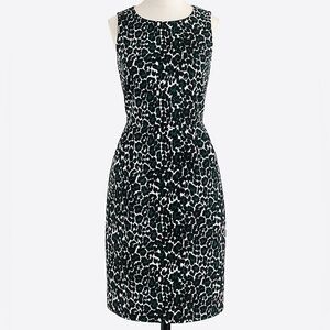 J. Crew Emerald Green Leopard Print Dress